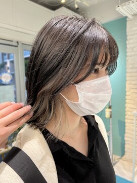 リーホリエ(Lee Horie) 【MOMOKA】インナーカラー　シルバーグレー