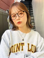 ディッセンバー 渋谷(December)&nbsp;ボブ/外ハネボブ/ベージュ/イヤリングカラー