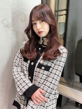 アイティー バイ アルバム 中野店(IT by ALBUM) 韓国ウェーブ_斜めバンググレージュカラー_79023