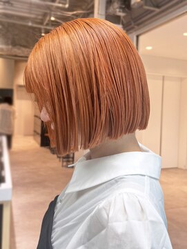 アルバム 銀座(ALBUM GINZA) _オレンジブラウン_前髪パーマグレーベージュ_ba477101