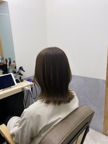 フレームプラス なんば駅前店(FRAME+)&nbsp;外ハネボブ×アッシュブラウン