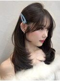 #39/黒髪/ボブルフ/ネビージュ/小顔/ワンレン/髪質改善/原宿