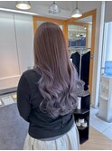 グラデーションカラーラベンダーベージュハイトーンケアブリーチ