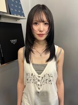 ペレ 梅田(PELE) ホワイトグレージュ/デジタルパーマ/チェリーブラウン