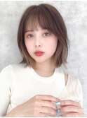 【La fith】外ハネボブ×シースルーバング×ショコラブラウン