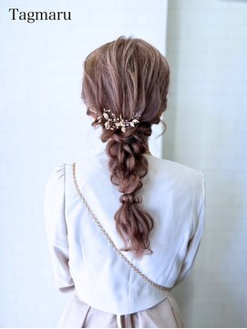 タグマル 結婚式ヘアセット☆大人キレイなあみおろし