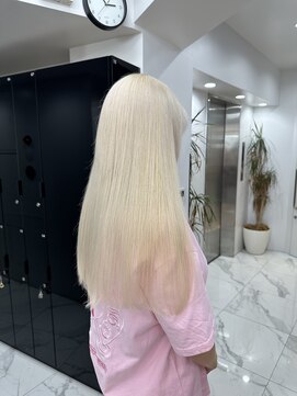 ラピス 渋谷本店(Lapis) ホワイトブロンド/シールエクステ/髪質改善/ブリーチカラー