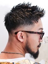 メリケンバーバーショップ フクオカ(MERICAN BARBERSHOP FUK)&nbsp;バーバースタイル/フェザーアップ/スパイキーショート/髭