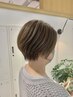 【白髪が伸びても気になりにくい】白髪ぼかしハイライト+カット