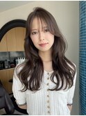 韓国レイヤーヨシンモリワンホン透明感ブリーチなしカラー