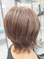 ヘアースタジオ ジェイワン(hair studio J ONE)&nbsp;40代/50代/くびれボブ/レイヤーボブ/外ハネボブ/グレーベージュ/