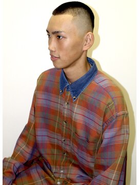 メリケンバーバーショップ コウベ(MERICAN BARBERSHOP KOBE) 七三オールバックツイストパーマかき上げヘアコンマヘアb