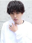 波巻きスパイラルツイストスパイラル無造作パーマニュアンス
