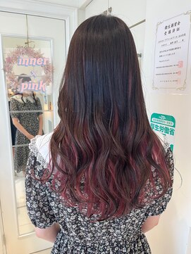 アブニールドール 大山台店 【韓国/ブリーチあり】地毛風×インナーピンク