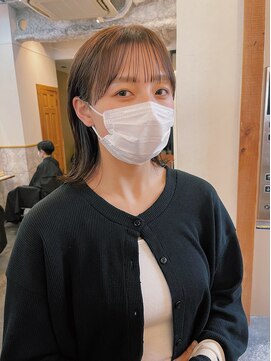 キールーム 伊丹西台店(Kir'oom) 外ハネボブ/切りっぱなしボブ/フェイスレイヤー/ブラウン