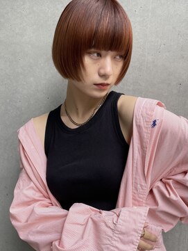 ロンドプロフィール 浦和(Lond profil) ナチュラルストレート　ミニボブ　ブラウンカラー