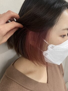 アジールヘア 東上野店(agir hair) 20代30代大人可愛い透明感ピンクレッドイヤリングカラー【上野】