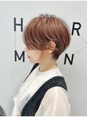 レイヤーくびれショート20代30代40代50代インナーオレンジ