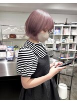 ディーカヘアーセンダイ(Di KA HAIR sendai)&nbsp;pink beige/ハイトーン/ブリーチカラー/ピンクベージュ/ボブ