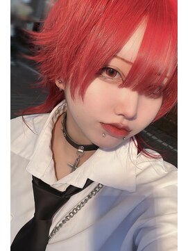 中性的メンズウルフカットマッシュウルフショートウルフカット