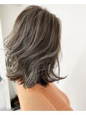 前髪 白髪染め◎大人かわいいペールベージュ×ミルクティー 小岩