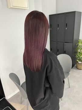 ナンバー 竪町(number+) 20代30代カシスレッドブリーチなし透明感