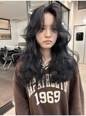 【大名店 江藤】ダークグレー 暗髪ウェーブ