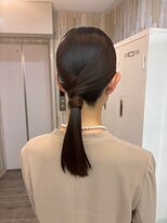ネウィ 広島(newi)&nbsp;結婚式お呼ばれヘアアレンジ/タイトポニー/シニヨン