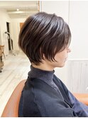 20代30代40代ショート 似合わせカット 暗めカラ―