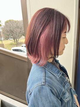 メロウ(mellow) ボブレイヤー×インナーカラー