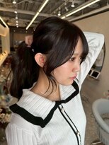 ラルム 新宿(LARME SHINJUKU)&nbsp;デジタルパーマレイヤーカット顔周り前髪ミディアムロング/新宿