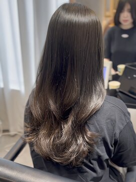 ソヨン 栄2号店(SOYON) 《髪質改善》暗髪/質感再生カラー/グレージュ