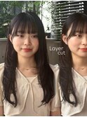 顎下からレイヤーカット