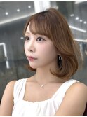 ボブ内巻きボブタンバルモリ韓国ボブ大人ボブ