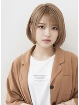 アース 栄店(HAIR&MAKE EARTH) earthショートレイヤーボブミルクティー丸みショートボブ