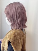 Say.外ハネボブレイヤーくびれボブピンクベージュイメチェン前髪