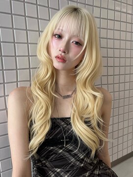 サンドイエナ 横浜店(sand yena) ロングレイヤーカット×韓国ブロンド
