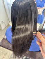 フルール(fleur) 髪質改善トリートメントミディアムボブナチュラル切りっぱなし