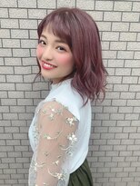 シエ バイ ケンジ 湘南台(sie by KENJE)&nbsp;ダークパープル/ナチュラルショート/夏のヘアアレンジ/湘南台