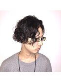 [prankster]ツーブロックのワンレンメンズパーマのスタイル