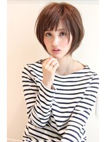 レウナ 外苑前(Reuna)&nbsp;暗めカラーでも大人可愛く決まる　ひし形ショートボブ