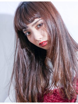 カンナヘアーメゾン(Canna hair maison) 20代30代40代☆大人かわいいベージュロング×厚めバング