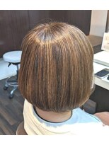 エノモト(ENOMOTO) ブリーチなしカラー立体感ボブ♪白髪ぼかしハイライトカラー