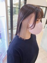 チェレ アズーリ 狭山店(Chere azuri)&nbsp;ミディアムボブに相性抜群なインナーカラー×ハイトーンベージュ