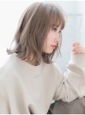 くせ毛風エアリー外はねくびれ小顔ミディg小山20代30代40代