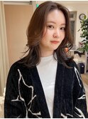 ミディアムレイヤー×ブラウンベージュ