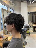 波巻きスパイラルパーマ　波巻きパーマ　メンズパーマ