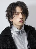 前上がりのミディアムウルフ
