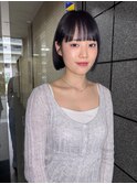 【SANA】似合わせ黒髪ボブカット