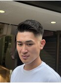アイロンパーマ×サイドパート